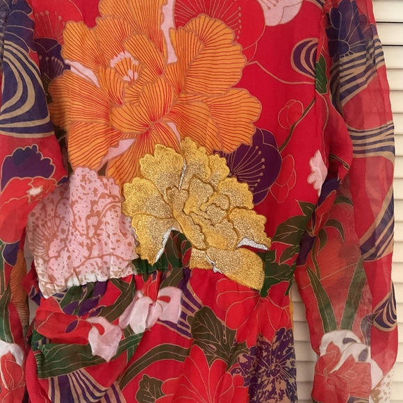 Chasing Unicorns What I Did For Love Embroidered Silk Dress Small - Picture 11 of 13